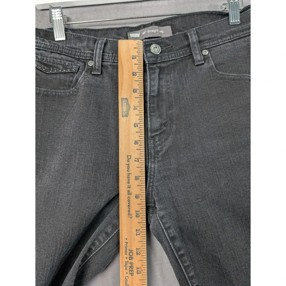 Levis 505 Straight Leg Jeans Womens 10M W30 L32 Black Denim